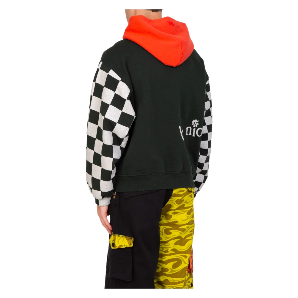 ERL Checker Sleeves Hoodie Multicolor Heren