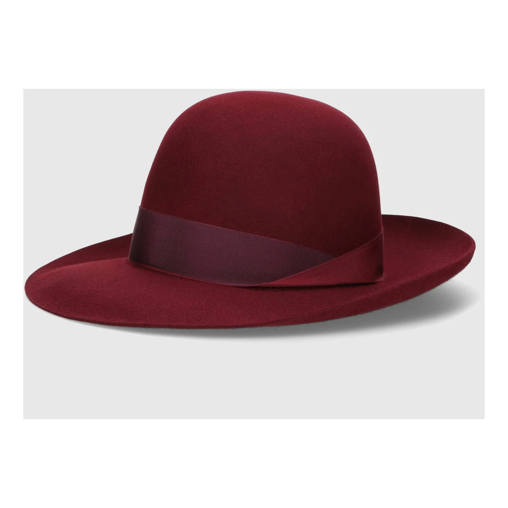 Borsalino Eleonora Hoed met Twisted Hat Band Red Dames