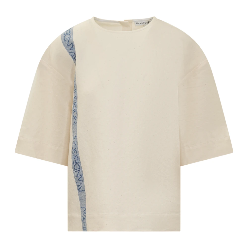 JW Anderson Boxy T-Shirt Collectie Beige Dames