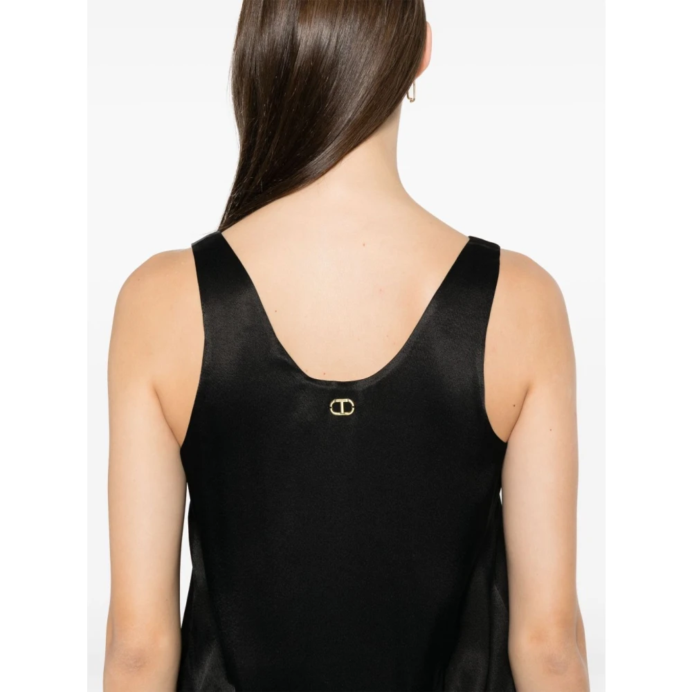 Twinset Zwarte Top voor Vrouwen Black Dames