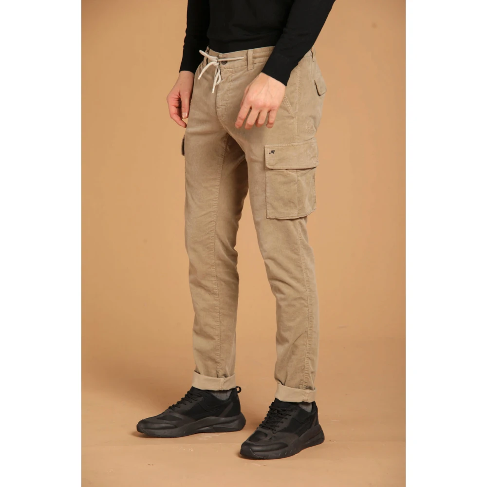 Mason's Fluwelen cargobroek extra slim fit Beige Heren