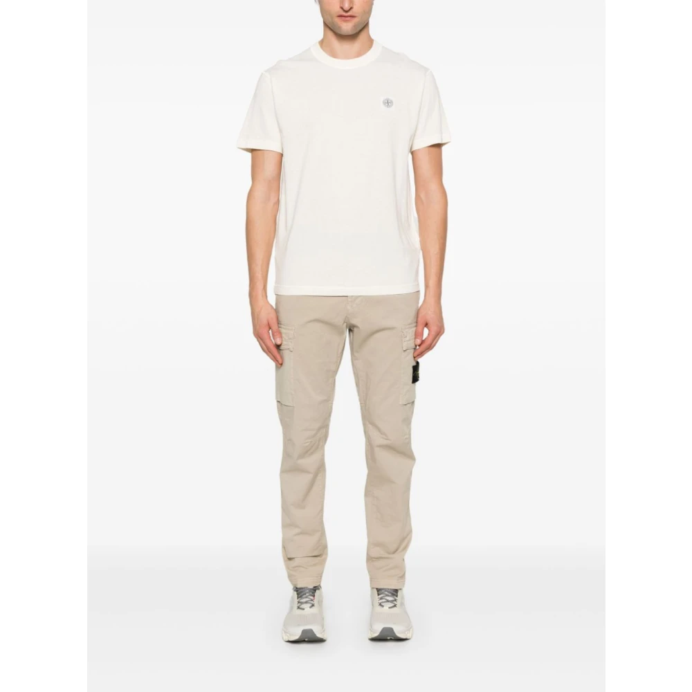 Stone Island Heren Avorio T-shirts & Polo's White Heren