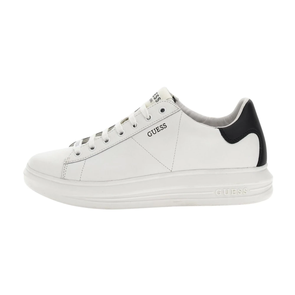 Guess Blandade Läder Vibo Sneakers - Guess Jeans White, Herr