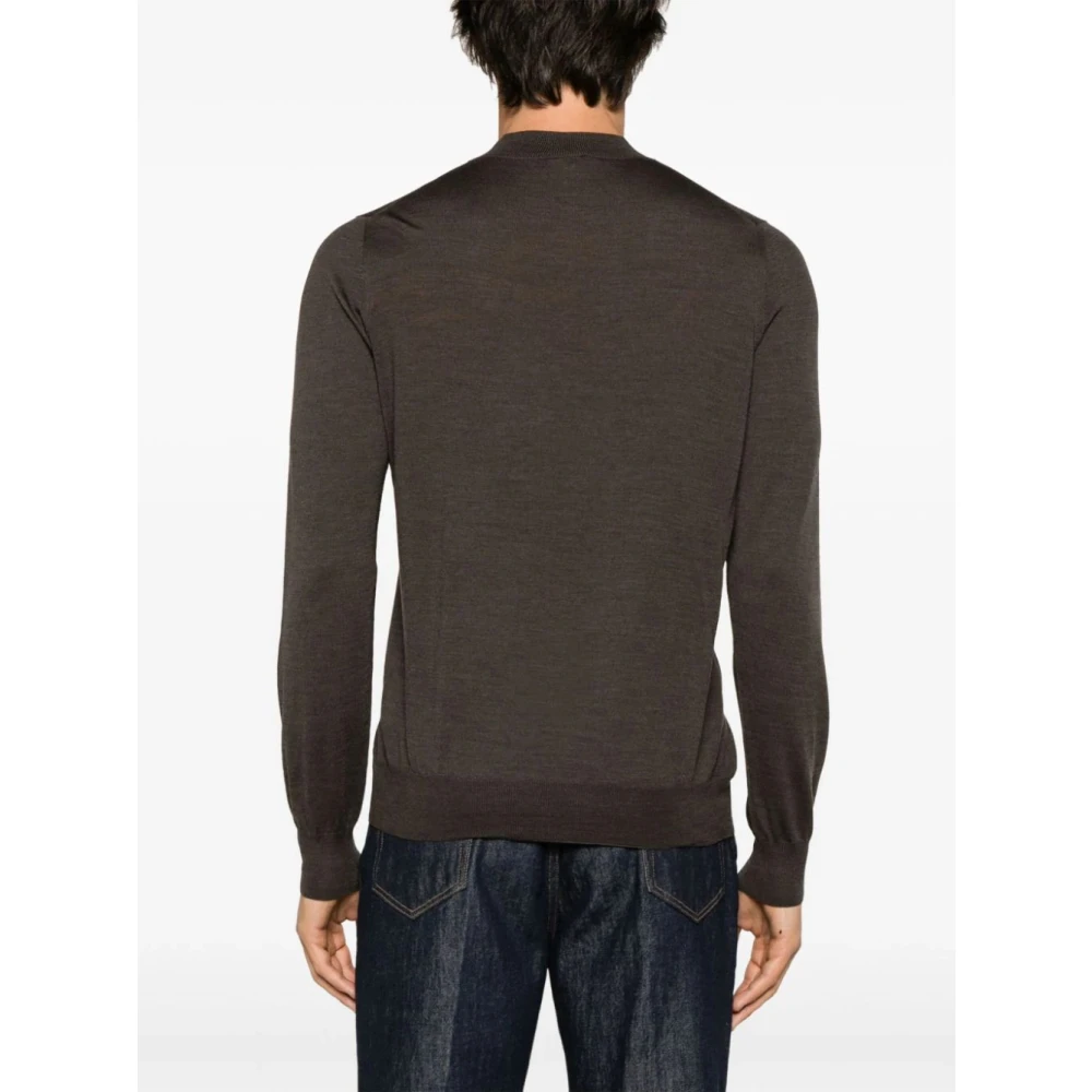 Barba Luxe Wollen Gebreide Kleding Brown Heren