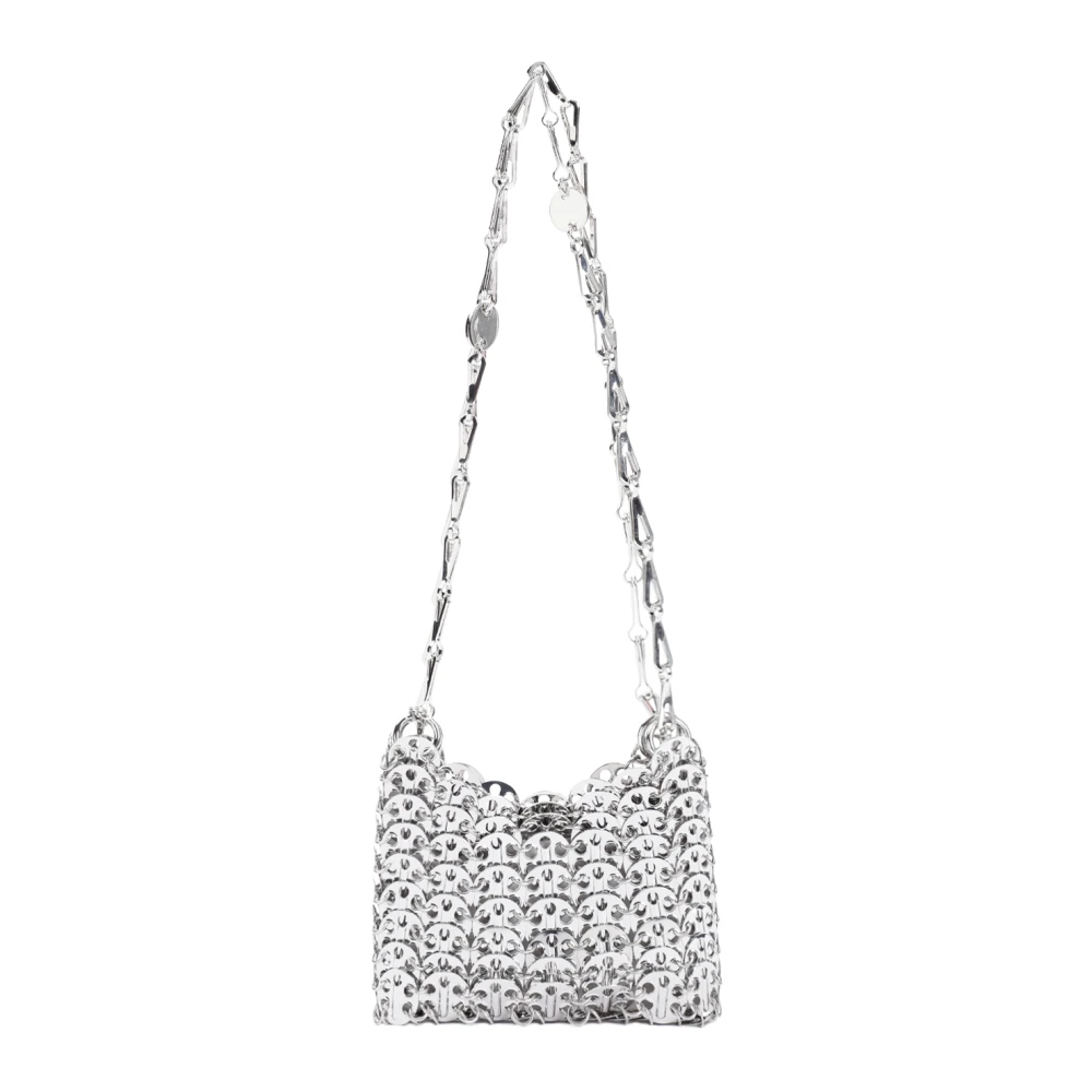 Rabanne Women's Gray Metallic Clutch Bag - Shoulder Bags - One Size - Bags
