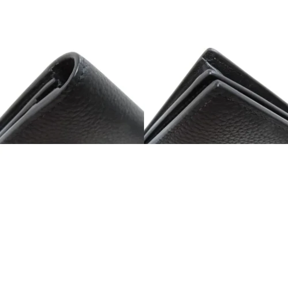Dior Vintage Pre-owned Leather wallets Black Dames