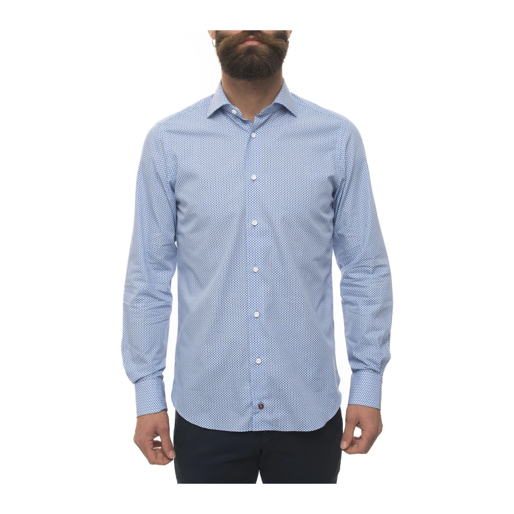 Càrrel Geometrische Fantasie Franse Hals Shirt Multicolor Heren