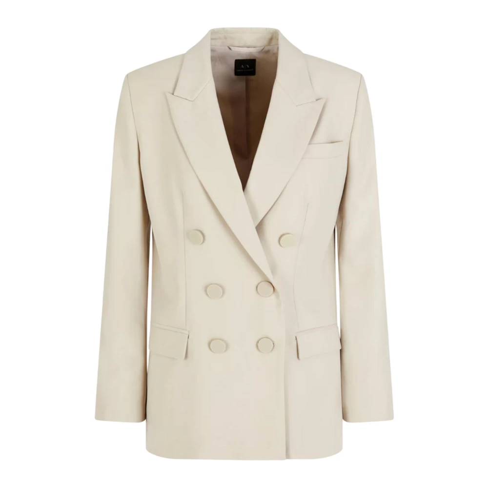 Armani Exchange Femme Beige - Jackets > Blazers