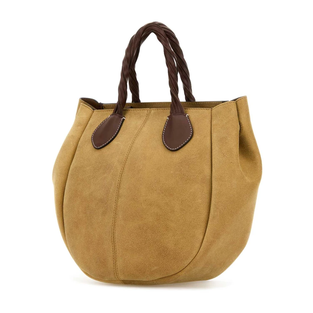 JW Anderson Beige Suede Punch Handtas Beige Dames