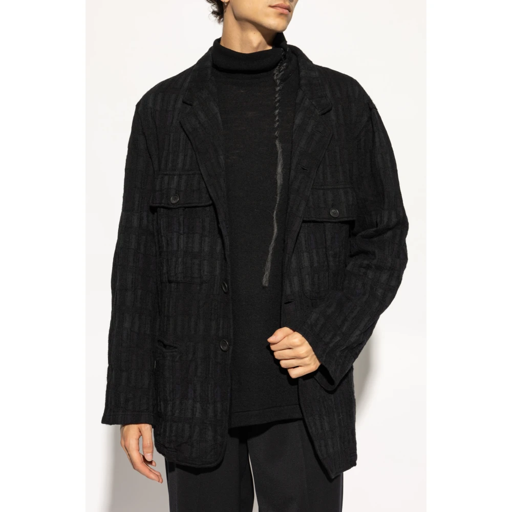 Y-3 Overhemd met zakken Black Heren