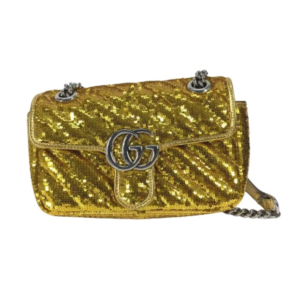 Gucci Vintage Pre-owned Fabric gucci-bags Yellow Dames