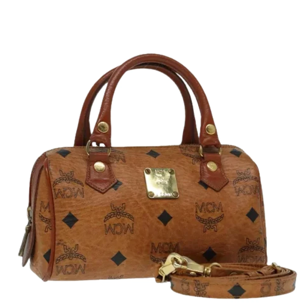 MCM Pre-owned Leather handbags Brown Dames