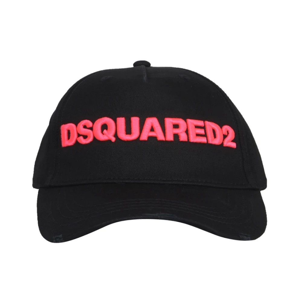 Dsquared2 Katoenen Baseball Cap met Logo Black Dames