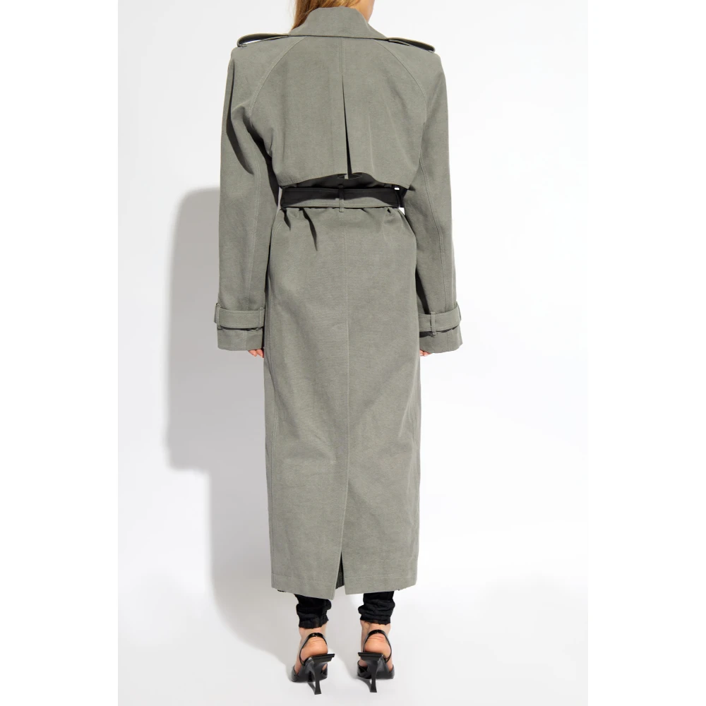 The Attico Denim Trench Gray Dames
