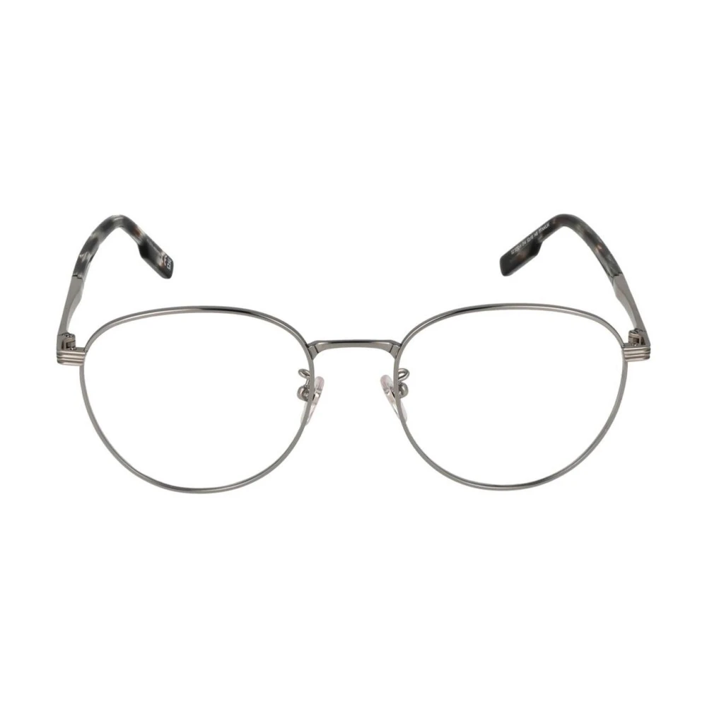 Ermenegildo Zegna Grijze Ronde Titanium Optische Monturen Gray Heren