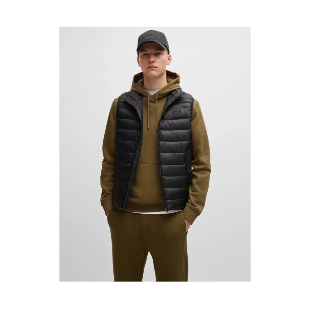 Hugo Boss Stijlvolle Jas voor Mannen Black Heren