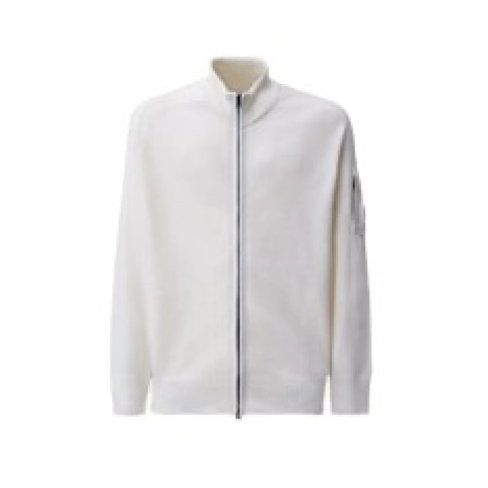 C.p. Company White Cardigans, Male, Xl, Jumpers
