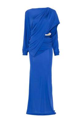 robe-bleue-drapee-a-ourlet-asymetrique