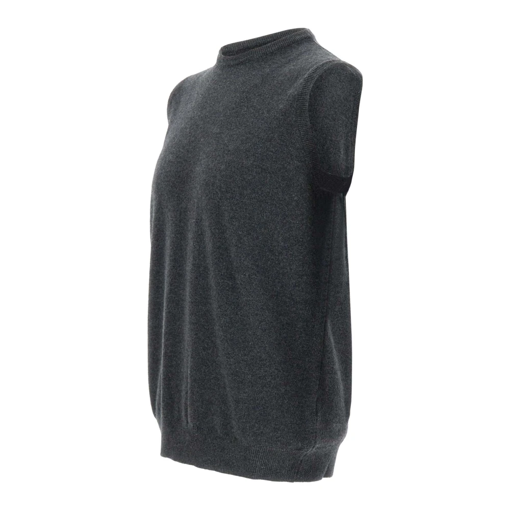 Filippo De Laurentiis Heren Wol Kasjmier Vest Antraciet Grijs Gray Heren