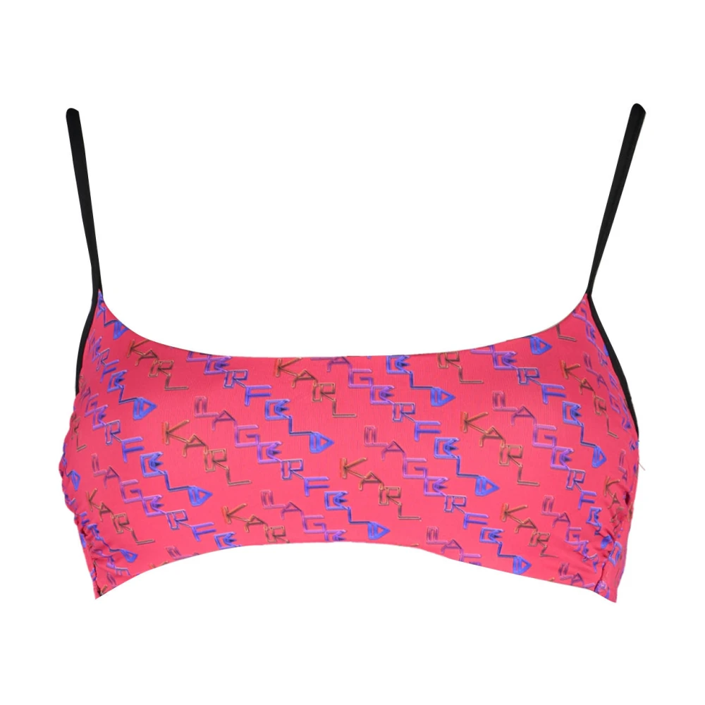 Karl Lagerfeld Women's Red Bandeau Bikini Top - Bikinis - Xs - Swimwear