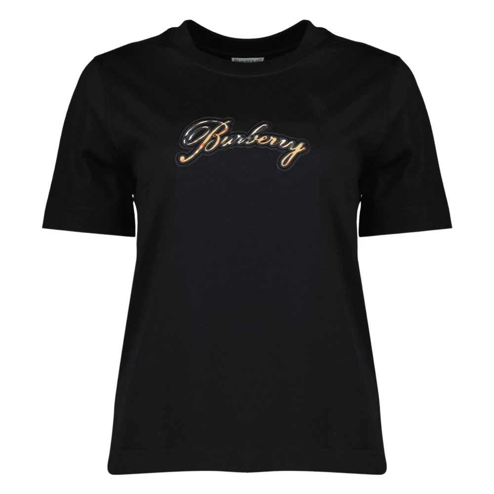 Burberry Women's Black T-Shirts, S, Frankie Logo T-Shirt