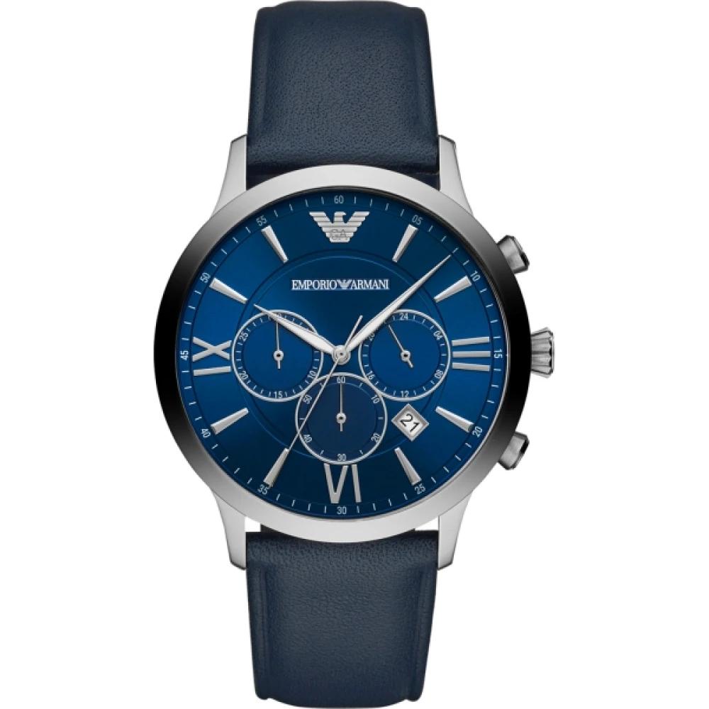 Emporio Armani Men's Gray Stainless Steel Quartz Man Watch Grey - Watches - One Size - Accessories