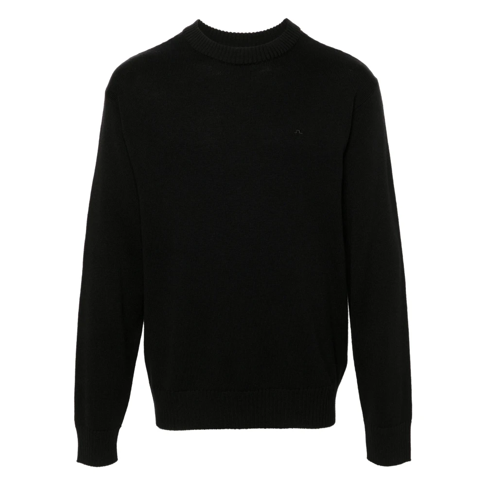 J.lindeberg Black Round-Neck Knitwear, Male, 2XL, Kino Merino Crew