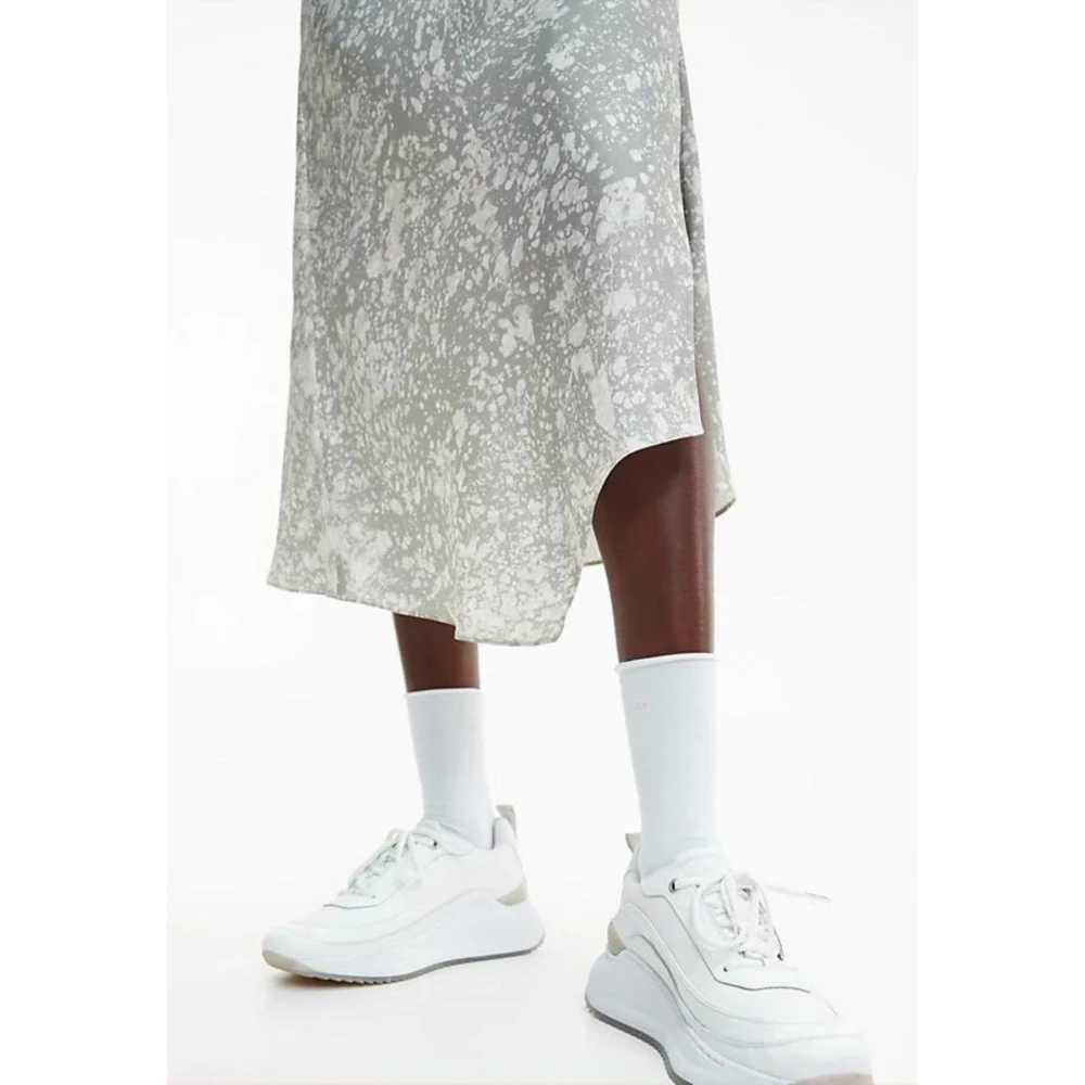 Calvin Klein Marmer Print Slip Jurk Gray Dames