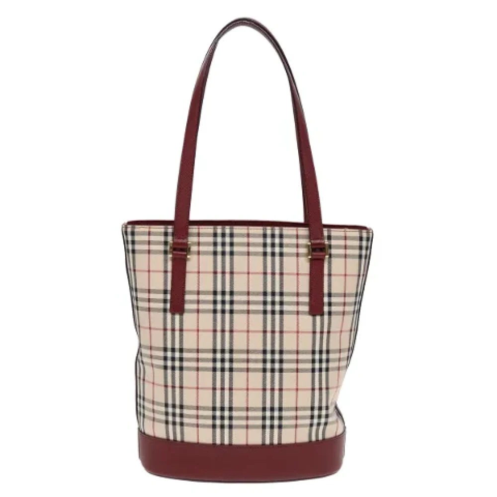 Burberry Vintage Pre-owned Canvas handbags Beige Dames