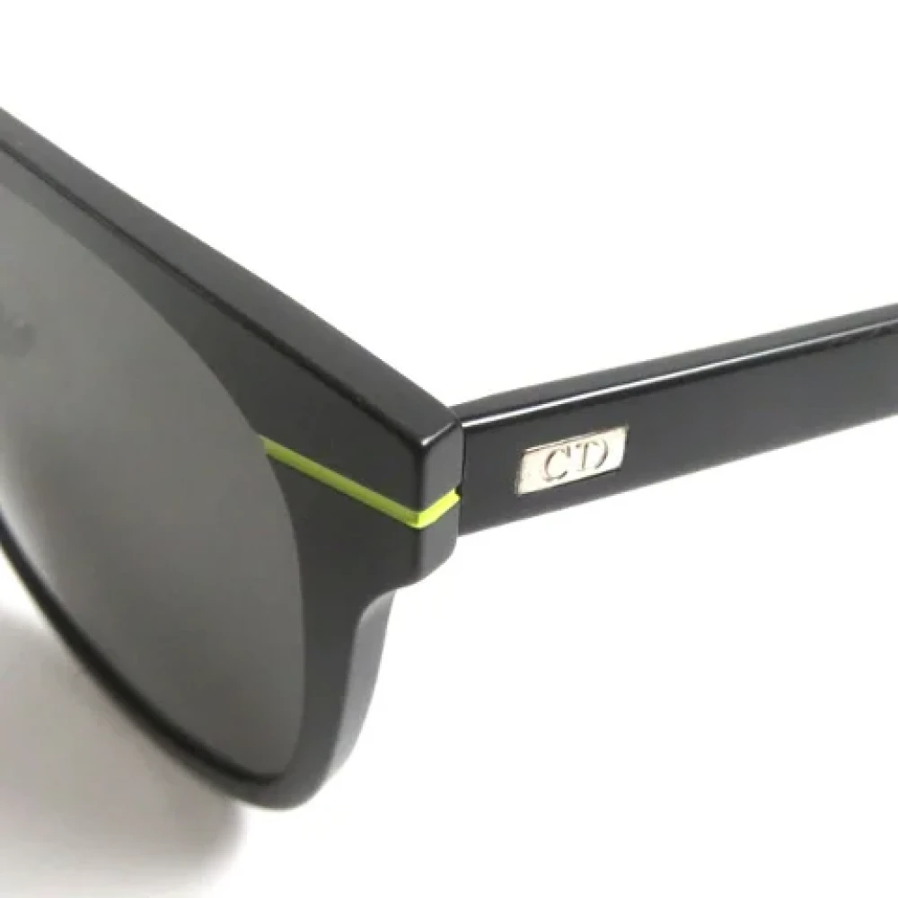 Dior Vintage Pre-owned Metal sunglasses Black Dames