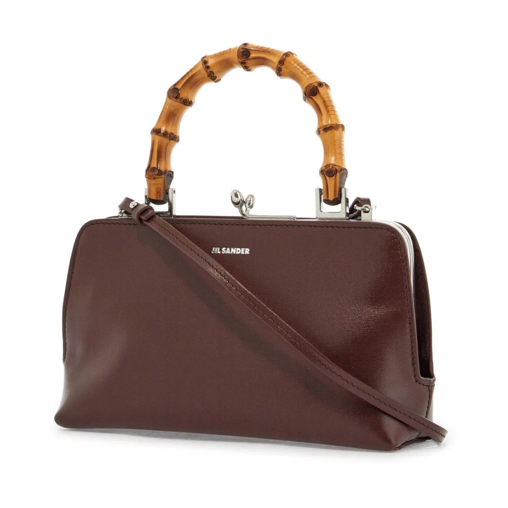 Jil Sander Bamboe Mini Handtas met Goji Details Brown Dames