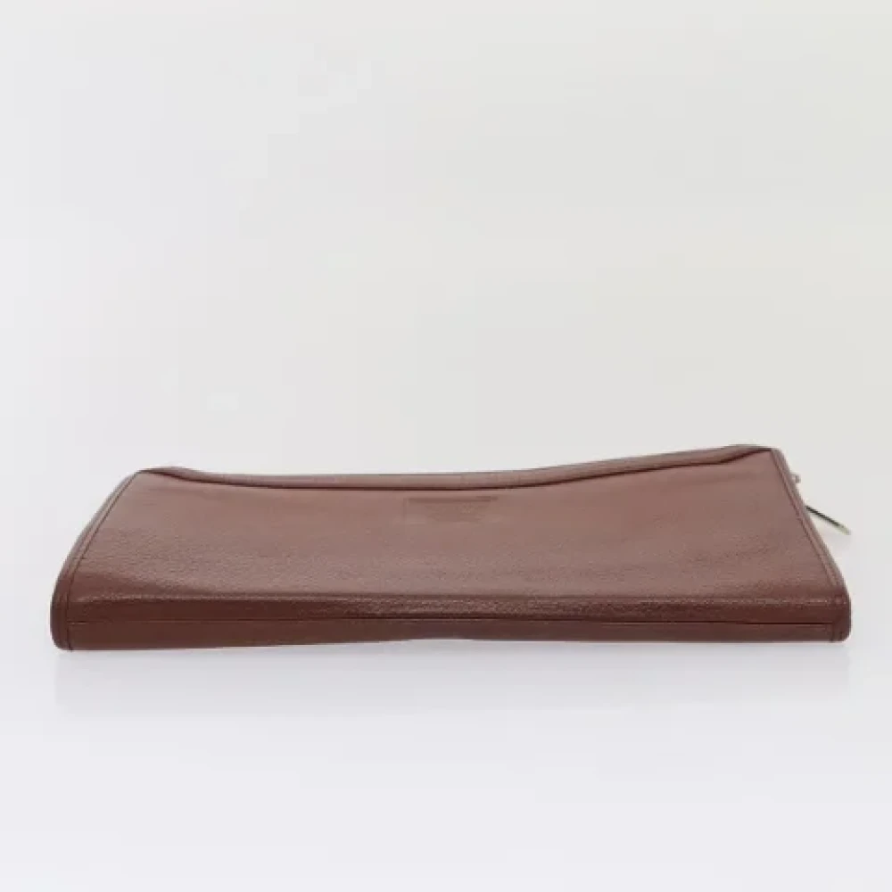 Burberry Vintage Pre-owned Leather clutches Brown Dames