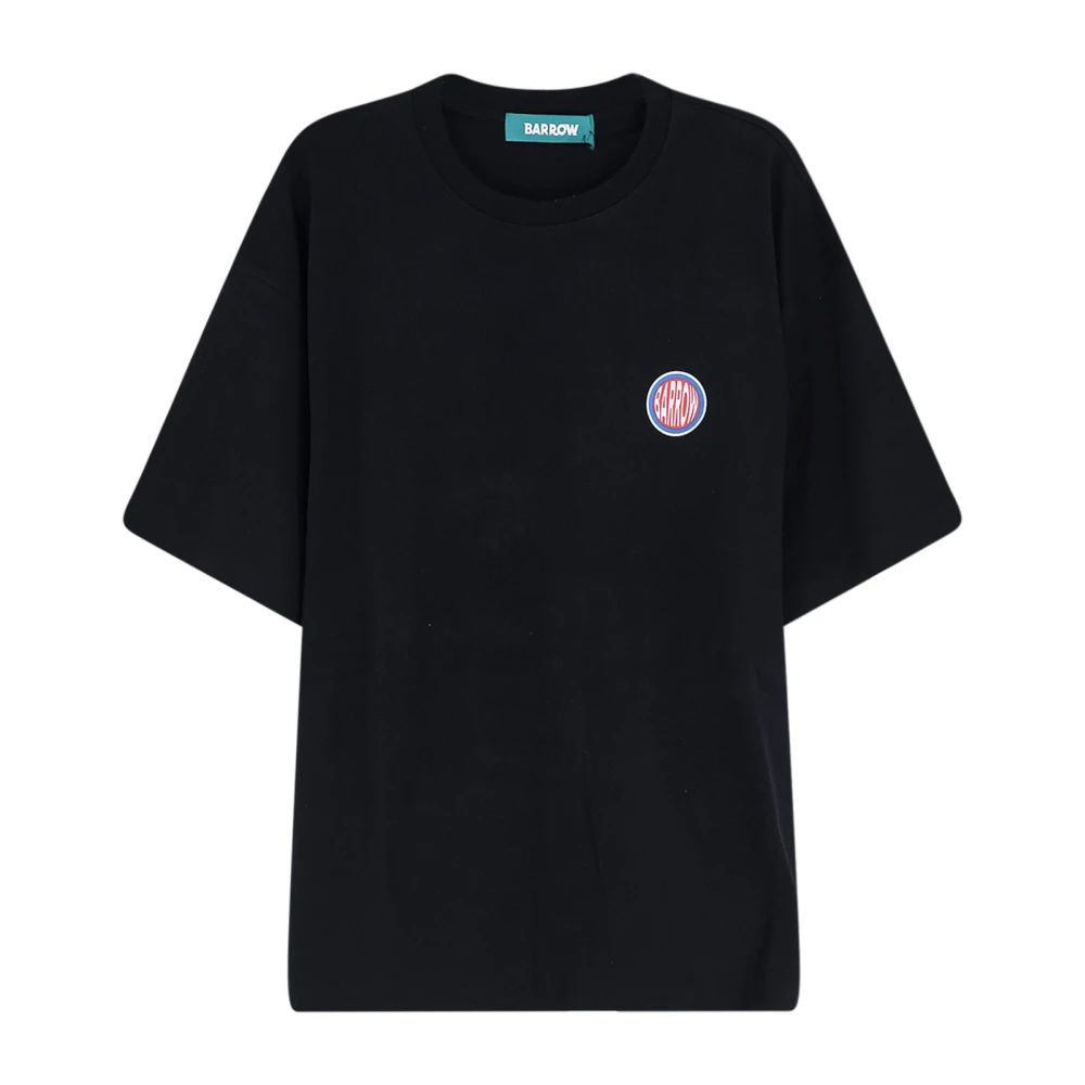 Barrow Black T-Shirts, Male, M, Crew Neck T-Shirt