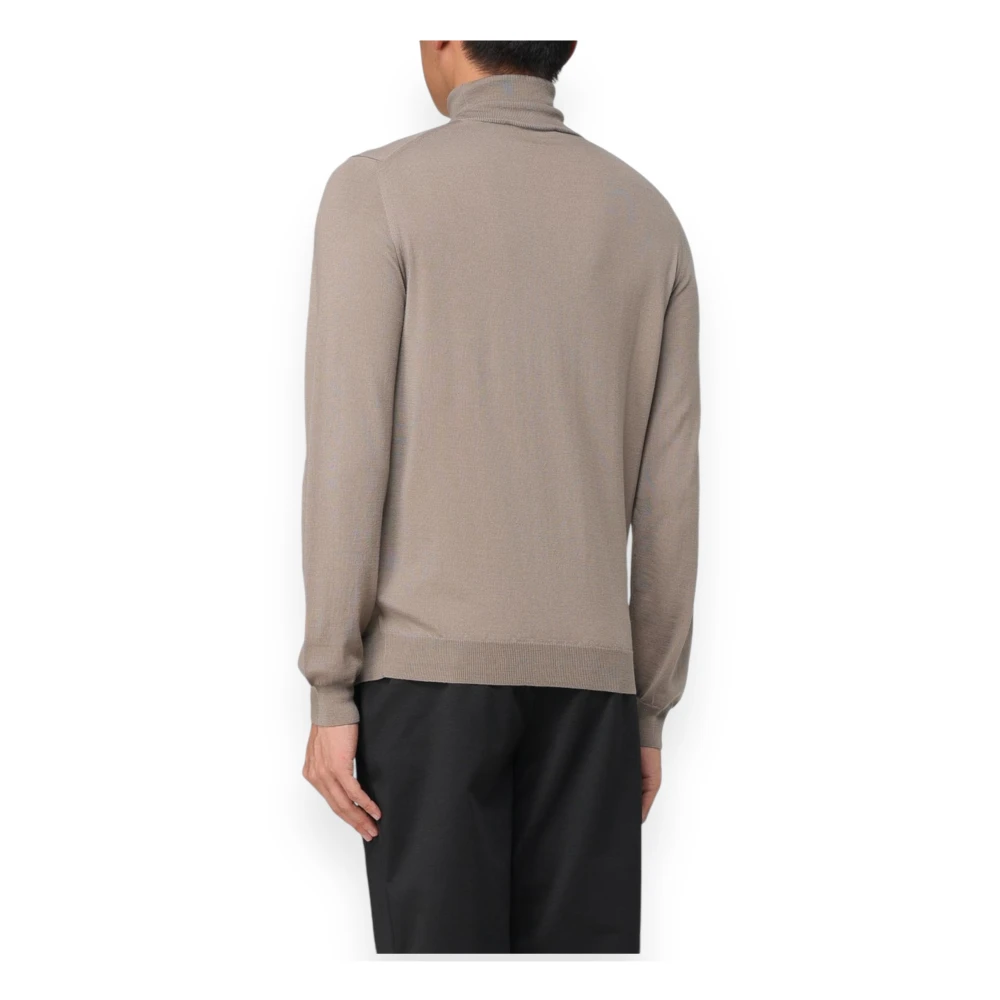 Zanone Ronde Hals Trui Beige Heren