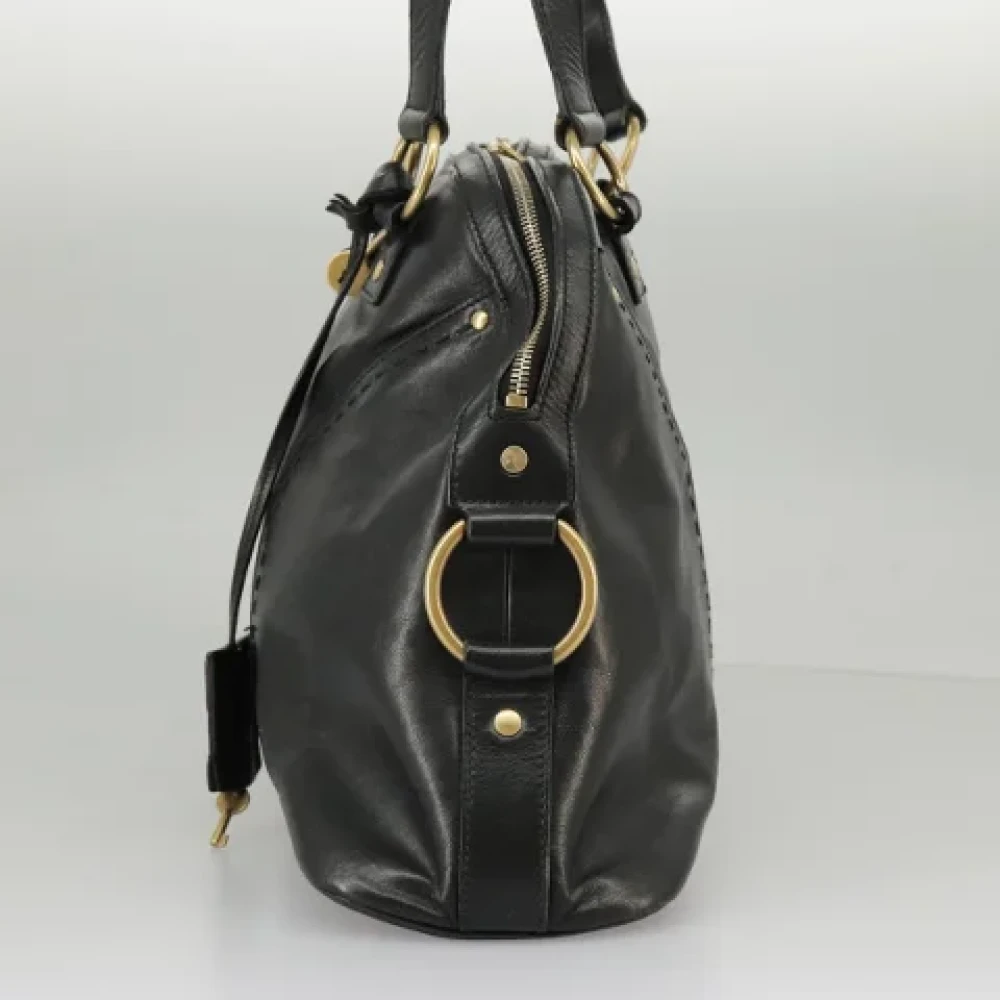 Saint Laurent Vintage Pre-owned Leather handbags Black Dames
