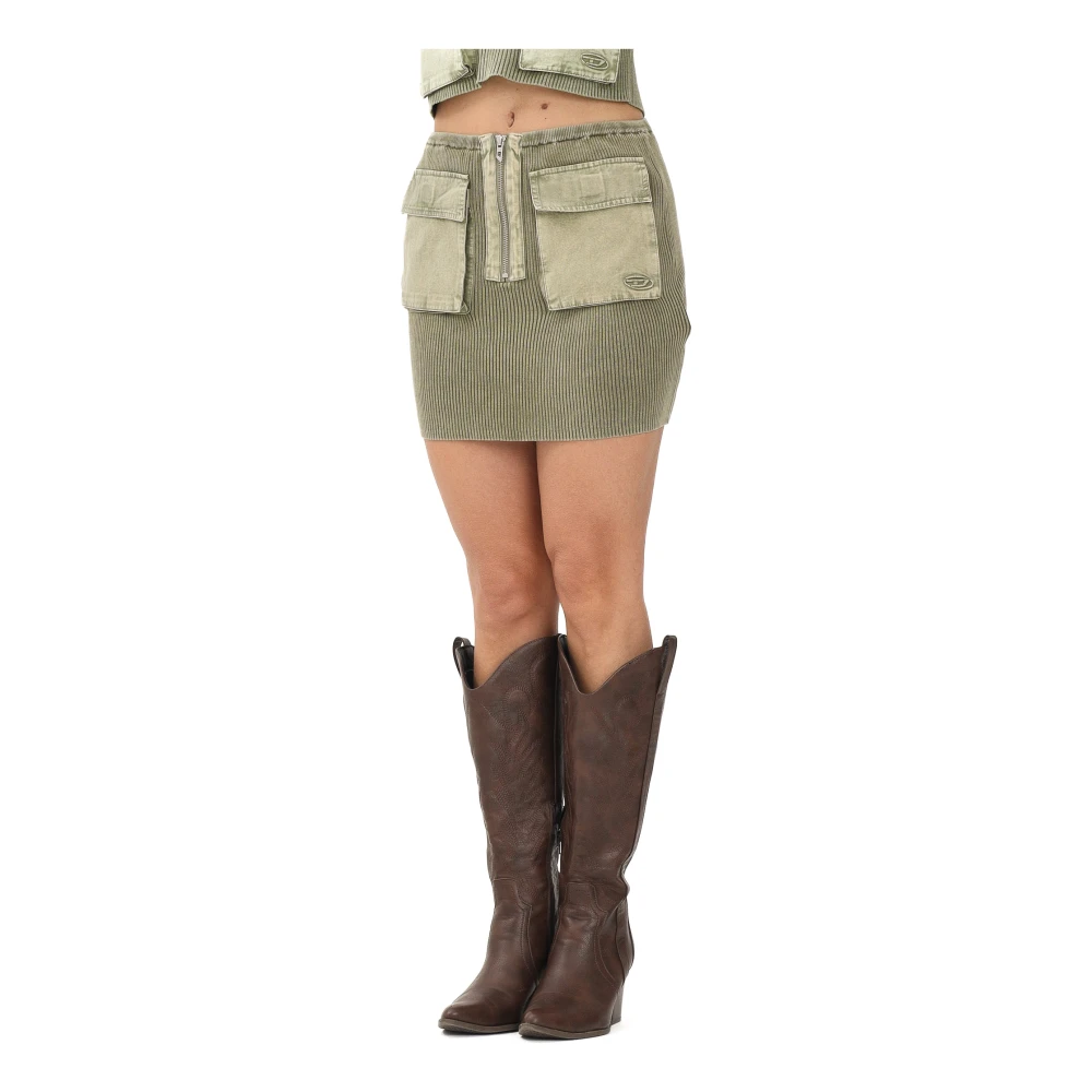 Diesel Donna Verde Mini Gonna