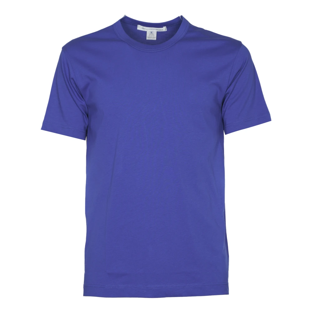 Comme des Garçons Logo Achterkant Katoenen Jersey T-shirts Polos Blue Heren