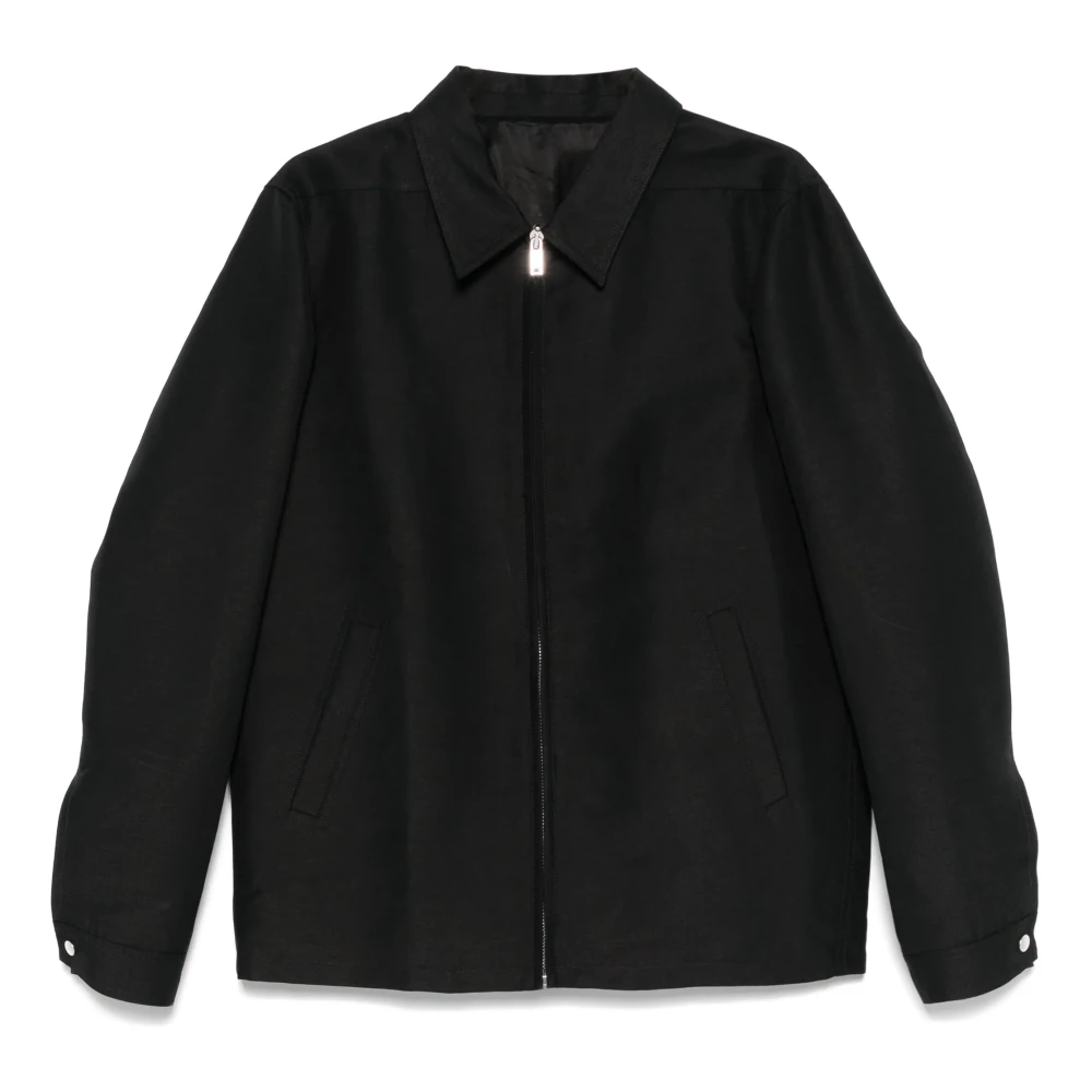 Rick Owens Klassiek zwart jack met drukknoopsluiting Black Heren