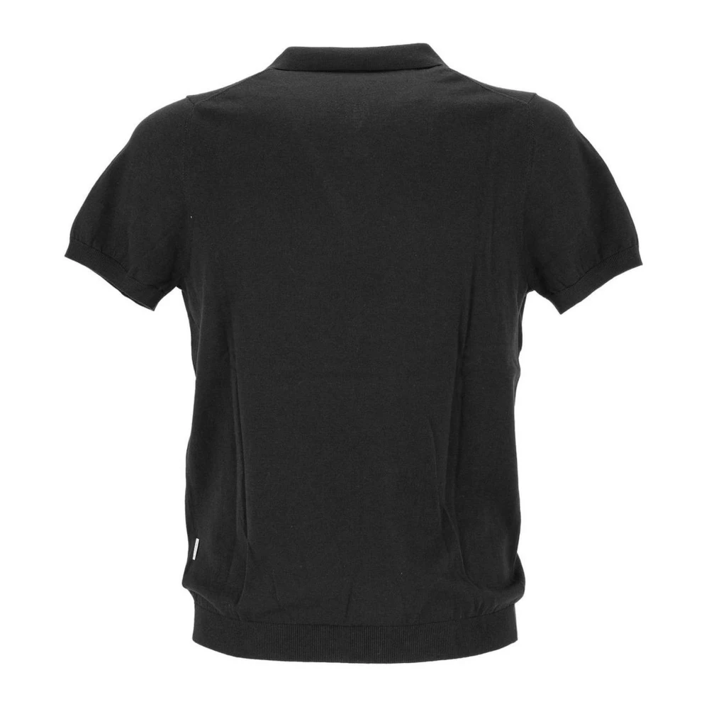 People of Shibuya Zwarte Katoen Kasjmier Poloshirt Mannen Black Heren