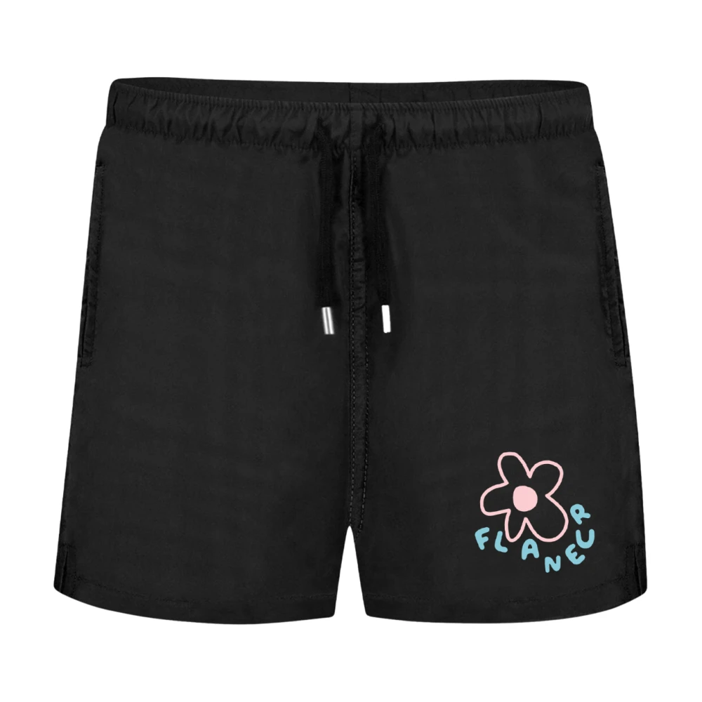 FLÂNEUR Blomma Badshorts Black, Herr