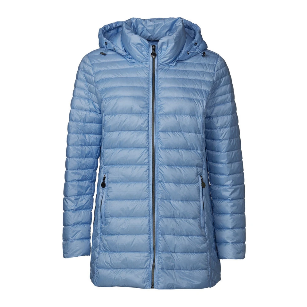 Danwear Vrouw Blauw Jassen Dames, 5XL, Gewatteerde Lichtgewicht Donsjack Lichtblauw