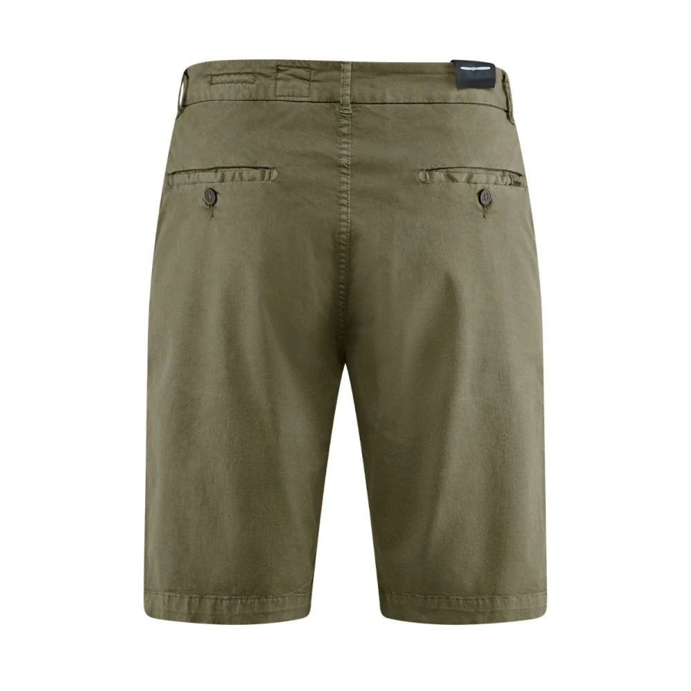 BomBoogie Chino bermuda van katoengabardine Green Heren