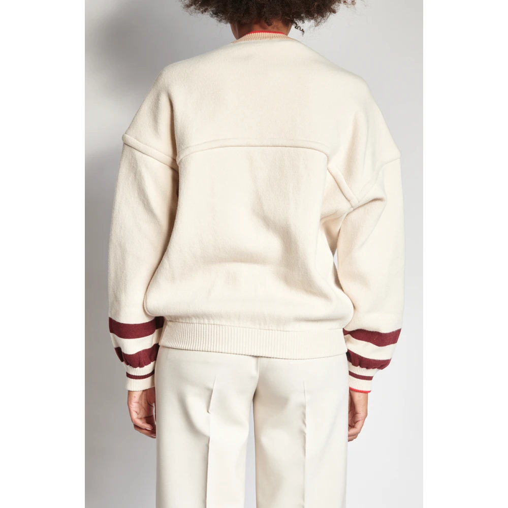 MRZ Ivoor Wol Kasjmier Crewneck Sweater Beige Dames
