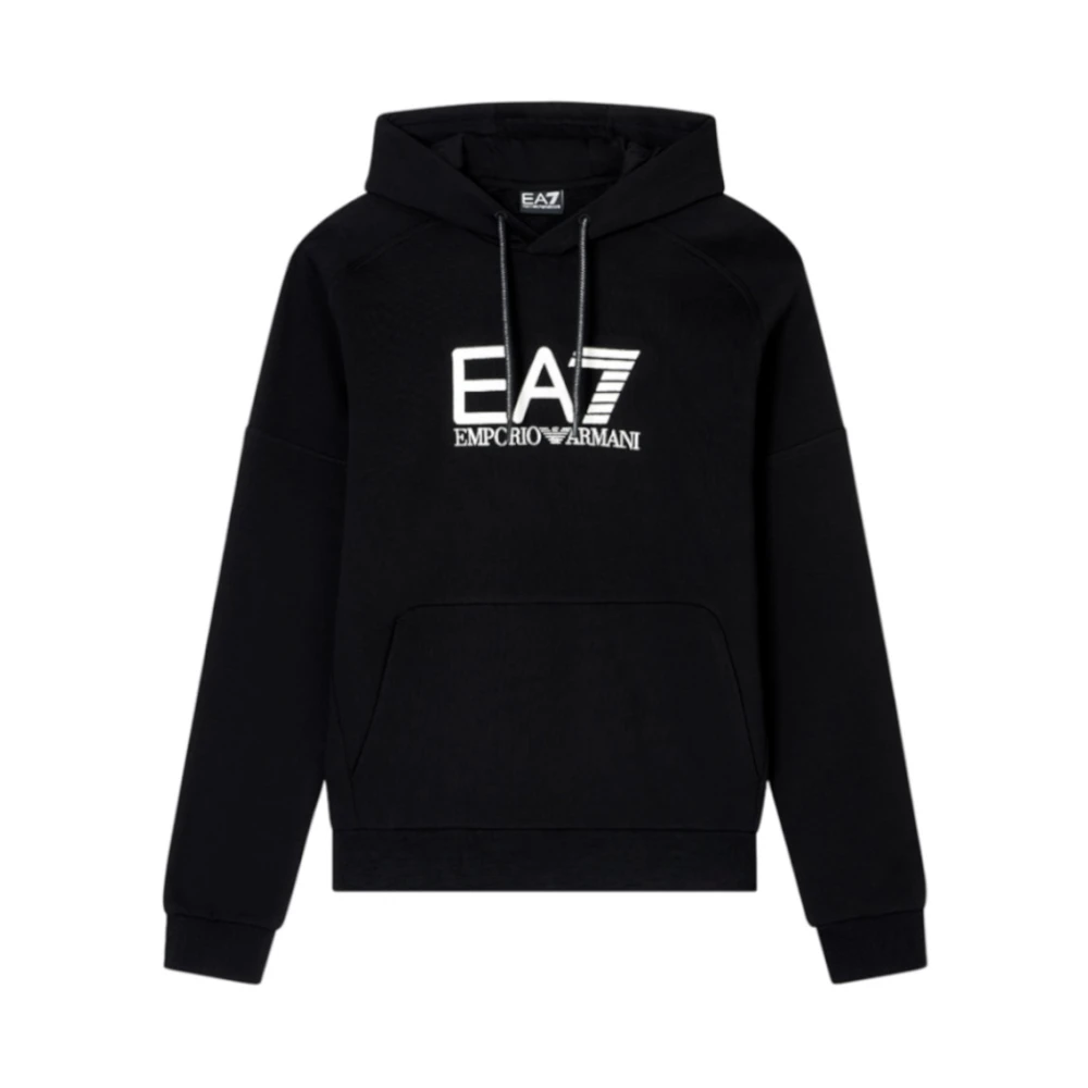 Emporio Armani Ea7 Men's Black Visibility Hooded Sweatshirt - Hoodies - 3XL - Sweatshirts & Hoodies