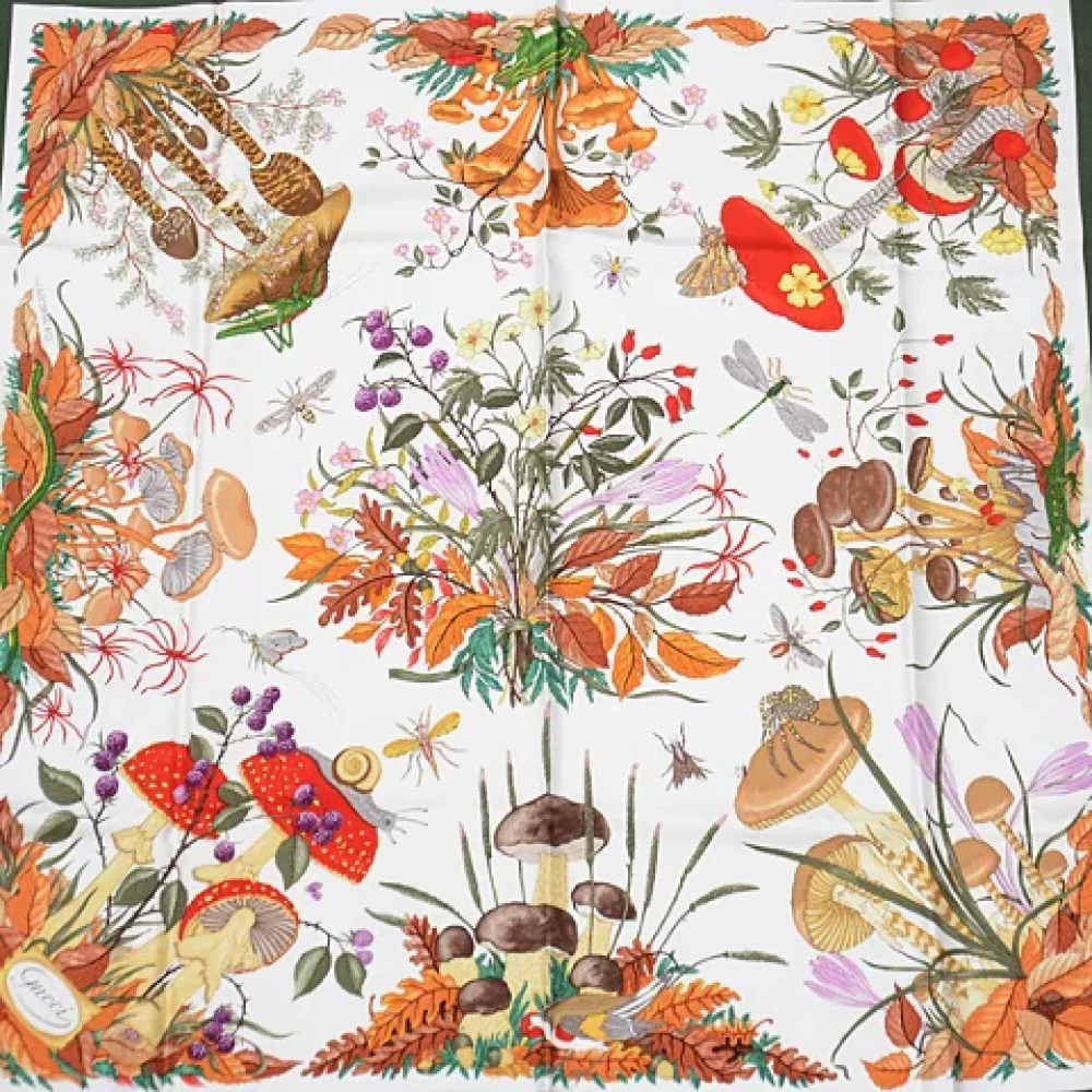 Gucci Vintage Pre-owned Canvas scarves Multicolor Dames