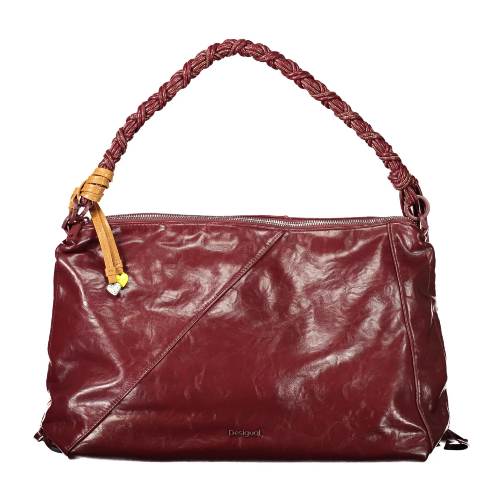 Desigual Women's Purple Shoulder Bags, One Size, Leiria Burgundy Rodio Bag