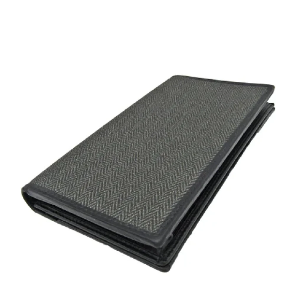 Bvlgari Vintage Pre-owned Canvas wallets Gray Dames