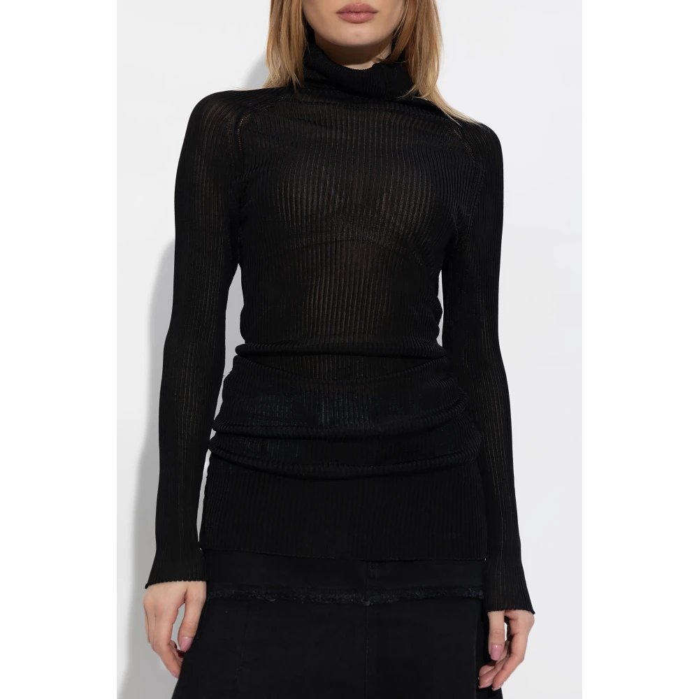 Victoria Beckham Mini coltrui jurk Black Dames