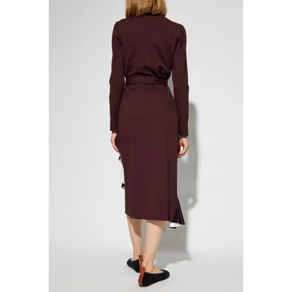 Lanvin Gerimpelde Jurk Purple Dames