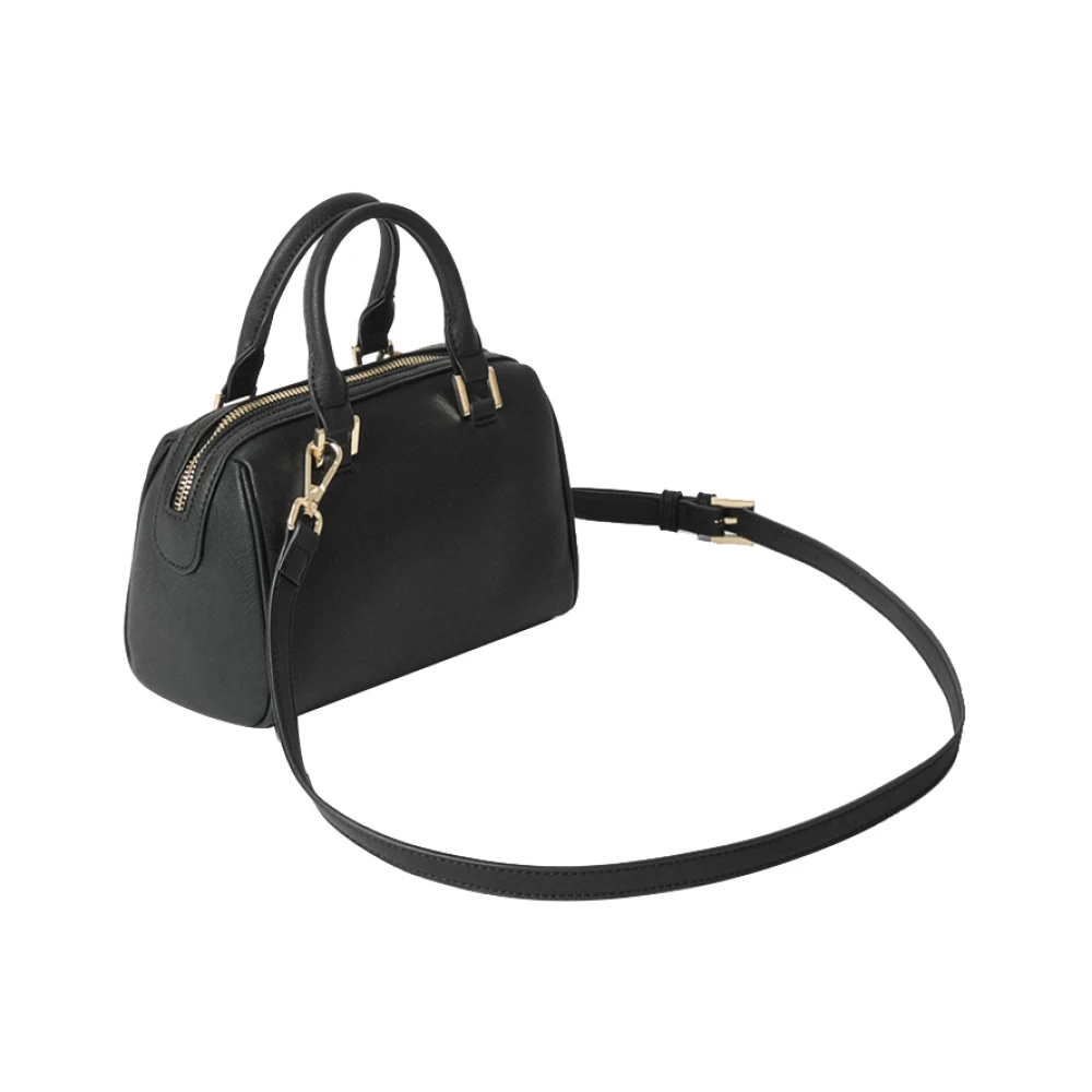 Gaëlle Paris Elegante Zwarte Leren Handtas Black Dames